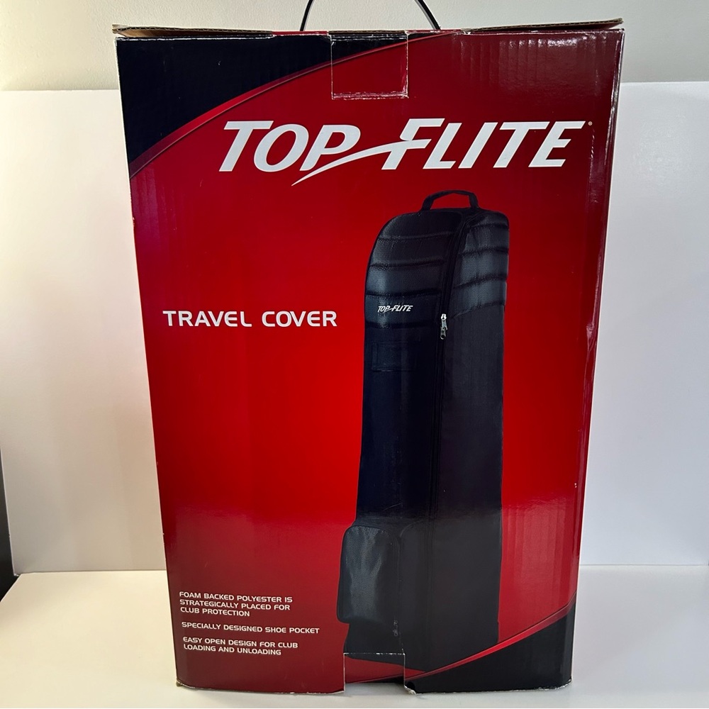 Top Flite Golf Club Travel Bag Cover with Wheels and Shoe Pocket